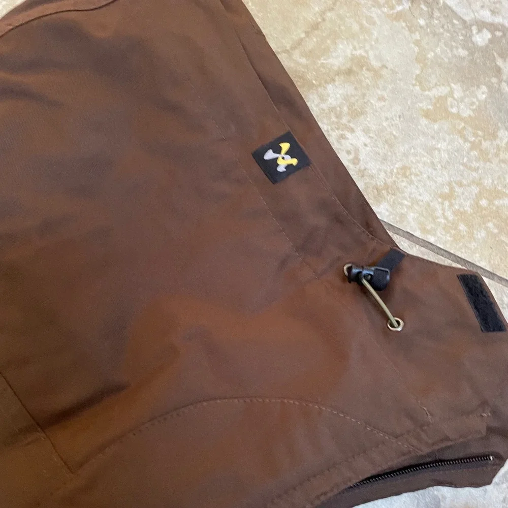 Descente‎ DNA Ski Jacket Mens Large Brown Tan Hooded Full Zip Snow Coat M-T5-XO